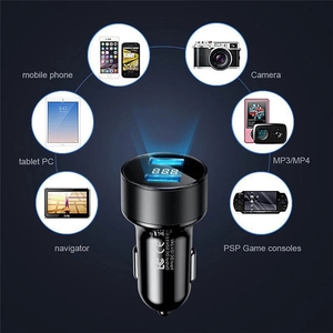Pantalla LCD 12-24V 3.1A Toma de cigarrillos del coche Encendedor Dual <span class=keywords><strong>USB</strong></span> PD 2 puertos Teléfono Adaptador de cargador de coche de carga rápida para IPhone - Product Image 3