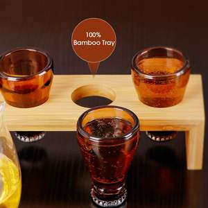 Juego de Vasos de Chupito de Cerveza en Forma de Botella BespritGift con Tabla de Servir de Bambú, Ideas de Regalo <span class=keywords><strong>para</strong></span> el Día del Padre, Regalos Personalizados <span class=keywords><strong>para</strong></span> <span class=keywords><strong>Cumpleaños</strong></span> de Hombre - Product Image 5