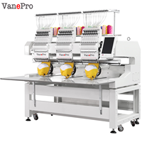 Nouvelle machine à broder numérique à trois têtes VanePro A15, machine à coudre pour usage domestique
