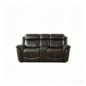 Sofá Seccional Moderno de Cuero Sintético con Seis Asientos, Reclinable y Extensible, para Sala de Estar, Muebles para el Hogar - Product Image 4