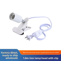 Douille de lampe à vis E26/E27 en PVC avec pince, tête pivotante universelle 350°, interrupteur à pédale, prise standard UE à deux broches, vente en gros
