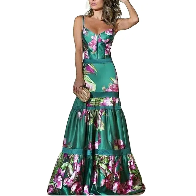 Summer ladies sexy beach floral dresses casual club party summer apparel party prom discount luxury dress
