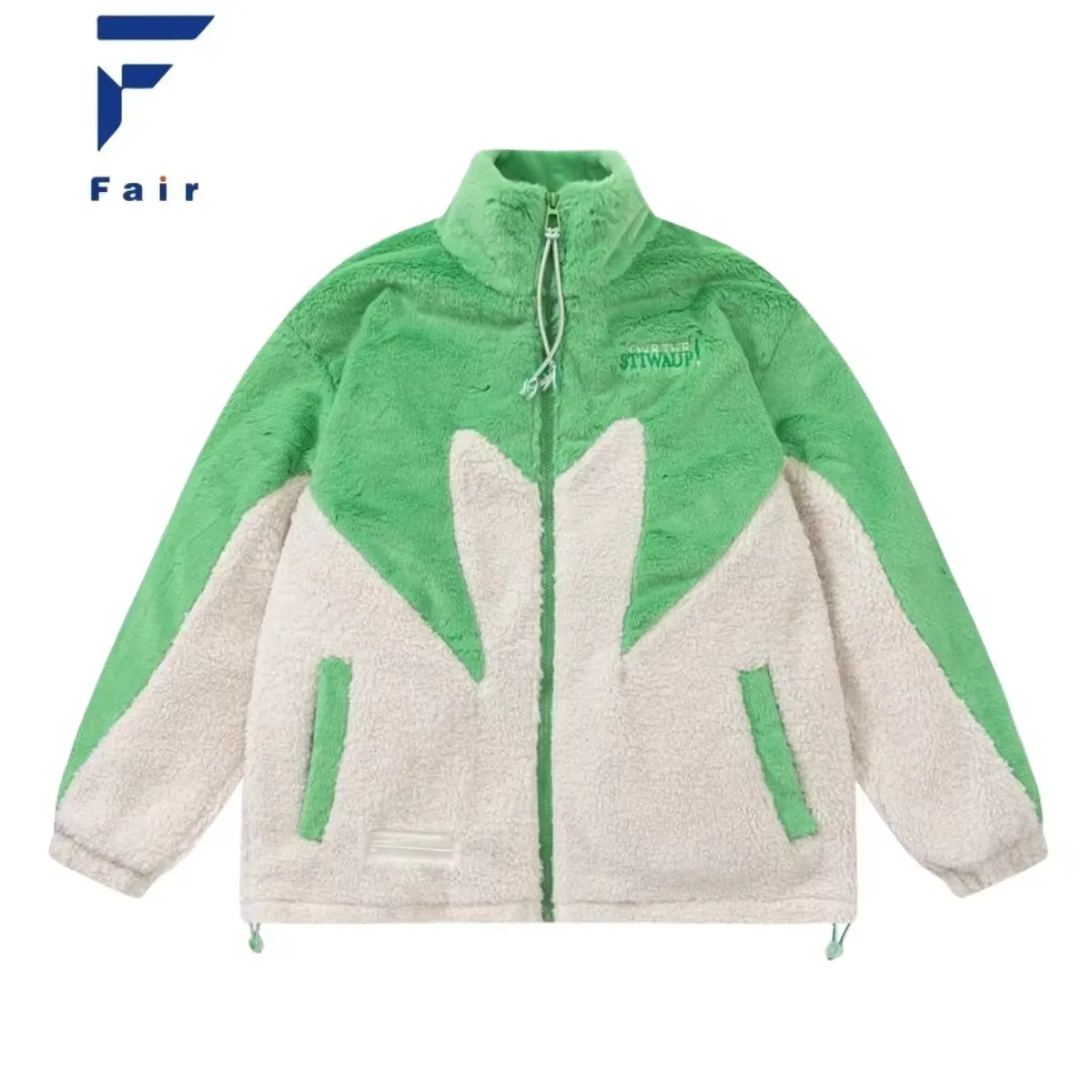 Custom Tiktok Top Selling Style Fleece Jacket For Men OEM Women Teddy Sweater Jackets Full-Zip Warm Fuzzy Coats