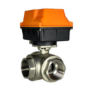 บอลวาล์วสแตนเลสสตีลมอเตอร์อัจฉริยะ3ทางควบคุมการไหลของน้ำระยะไกล RS485 24V ควบคุมการไหลตามสัดส่วนผ่านการรับรอง CE - Product Image 4