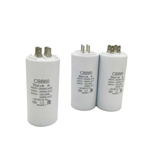 <span class=keywords><strong>CBB60</strong></span> 50uf 60uf <span class=keywords><strong>70uf</strong></span> Condensateurs de fonctionnement Applicable aux moteurs AC pour machines à laver Moteurs Pompes à eau Etc. - Product Image 1