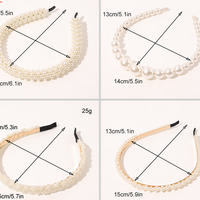 Serre-tête élégant et rayonnant en perles d'imitation de 13 cm, style doux, fabriqué avec soin pour mariages prestigieux et banquets CN ZHE