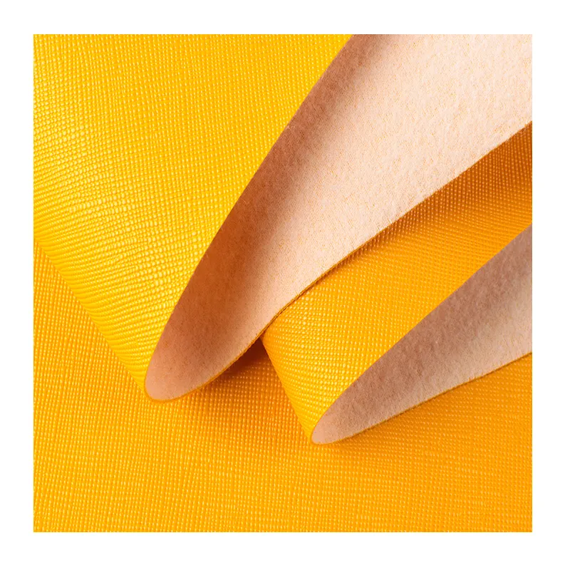 F6727 크로스 엠보싱 골드 인조 PVC 가죽 가방 포장 가죽 직물의 200 개 이상의 색상 가방 맞춤 포장 상자