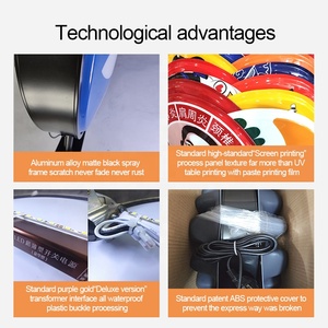 Tùy chỉnh xoay LED quảng cáo đăng trong nhà/ngoài trời khung nhôm hộp đèn Acrylic chiếu sáng 12V thép điện trang trí - Product Image 5