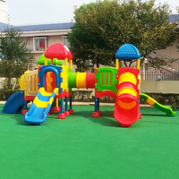 Parc de jeux extérieur/intérieur Huadong HD-LSL011, grand parc à thème pour enfants, série de toboggans en plastique combinés, équipement d'amusement