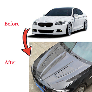 BMW 5 serisi için DTM stil karbon FIBER motor kaputu kaput F10 F18 gerçek karbon Fiber kaput yükseltme BMW için gövde kiti F10 F18 - Product Image 1