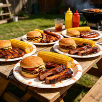 Grandes assiettes en papier robustes jetables pour les barbecues, la restauration et les buffets