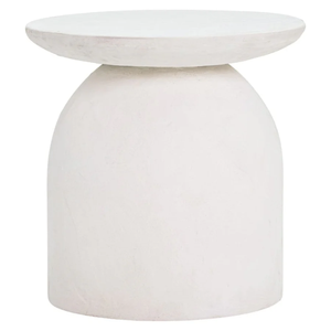 Sophia Indoor/Outdoor Concrete Side <b>Table</b> Sculptural Modern Accent <b>Table</b> for <b>Patio</b>, Living Room, Bedroom & Contemporary - Product Image 5