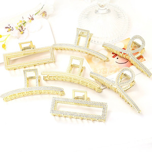 Barrettes à cheveux en métal avec strass et perles pour femmes, usage quotidien, printemps 2025, origine Yiwu - Product Image 2