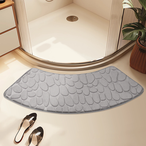 Tapis de salle de bain moderne en PVC, antidérapant et absorbant, incurvé, pour le bain, la <span class=keywords><strong>douche</strong></span> et les toilettes, tapis en relief pour la maison - Product Image 1
