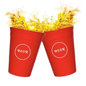 Vaso de Plástico Reutilizable para Juego de Pong, Rojo y Negro, 16 oz, para Fiestas, Estadios, Bebidas, Clubes Musicales, Libre de BPA, Duradero - Product Image 3