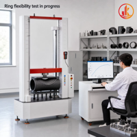 Machine d'essai de rigidité des anneaux 50KN, machine d'essai de flexion des tuyaux, testeur de compression, test de flexibilité des anneaux pour tuyaux PE PVC