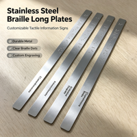 Plaques longues en acier inoxydable avec caractères braille, panneaux d'information tactiles personnalisables - Xiao Yao