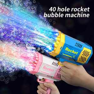 <b>Soap</b> Bubble Toys Large Automatic Launcher Bazooka Rocket Bubble Gun Machine Toy for Kids Electric Bubble Gun for Wedding - Product Image 2