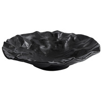 Vente en gros d'assiettes profondes en porcelaine irrégulière plat en céramique anti-rides pour le réglage de la table de présentation des desserts de restaurant