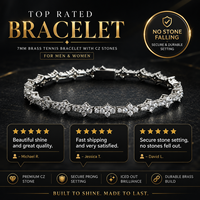 Bracelet tennis 7 mm en laiton plaqué or 14 carats, serti de zircons 5A, motif fleur de prunier, fermoir à ressort, bijoux hip-hop pour femmes et hommes