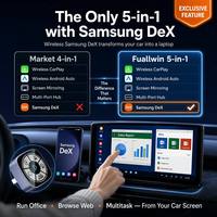 Adaptador Inalámbrico CarPlay Samsung Dex 5 en 1, Android Auto, Certificado CE, FCC, RoHS, 1 Año de Garantía, Dongle Universal para Automóvil