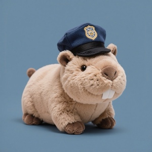 Tùy chỉnh logo plushies tùy chỉnh thiết kế linh vật đồ chơi sang trọng tùy chỉnh Hải Ly Thú nhồi bông đồ chơi sang trọng thiết kế mới Hải Ly Sheriff búp bê sang trọng - Product Image 3