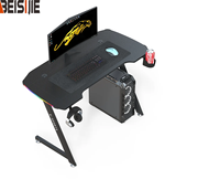 Bureau de jeu BEISIJIE KZ-2 Z-Frame en fibre de carbone, table fixe avec RGB et E-SPORTS