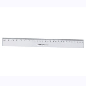 Comix Ruler 30Cm Plastic Transparent Office Student Use Drawing Supplies - Product Image 3