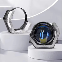 Bombillas LED para Automóvil con Ojo de Ángel de 3.0 Pulgadas, Luz Diurna Tricolor WRGB, Luz Diurna I8 V30, Faro Delantero de 12V