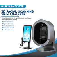 Analyseur de peau 3D du visage et du cuir chevelu, machine de bureau, détection microbienne, utilisation multifonctionnelle en salon, analyse non invasive du visage et de la tête