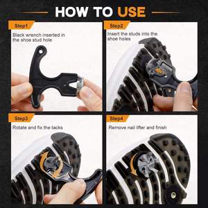 Kit de crampons de golf en métal durable avec clé à torsion rapide pour chaussures de golf, remplacement de crampons pour golfeurs - Product Image 5