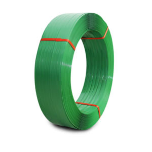Rotolo della cinghia di reggia dell'imballaggio dell'animale domestico della cinghia di imballaggio di plastica verde ad alta resistenza 19mm - Product Image 1