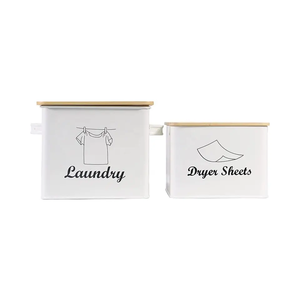 BX Porte-séchoir moderne en métal écologique, boîtes de rangement pour lessive en poudre, organisation de rangement pour la buanderie - Product Image 2