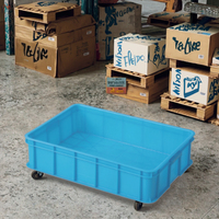 Caisse en plastique HDPE solide de haute qualité, empilable, écologique, recyclable, pour la chaîne du froid, idéale pour le stockage des fruits