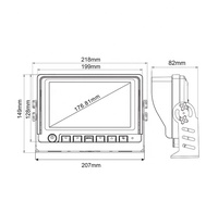 Monitor de Reversa para Vehículos y Camiones MHD-772S HD IPS con Pantalla Dividida y Soporte para 2 Entradas de Video