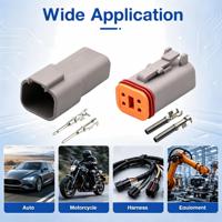 Connecteur de signal d'alimentation étanche Haidie 4 broches pour machines de construction et camions lourds, capteur solénoïde DT04-4P DT06-4S