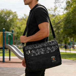 Gira Men's Shoulder <b>Bag</b> <b>Large</b> Capacity <b>Canvas</b> Laptop Crossbody <b>Bag</b> For Business Travel Casual Use Black YPHC-81024 - Product Image 1