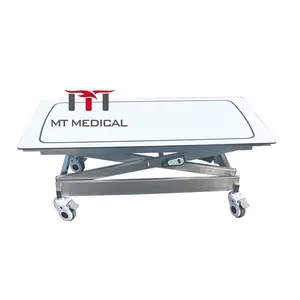 MT Medical 304 Stainless Steel Electric Lifting Flat Panel Treatment Table With 4 Wheels For Pets