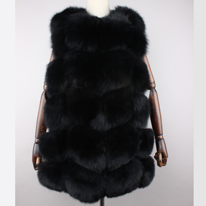 Personnalisé Hiver Dame Manteau De Fourrure En Gros Manteau De Fourrure De Renard Chaud Longue Réel <span class=keywords><strong>Gilet</strong></span> de Fourrure De Renard Femmes - Product Image 1