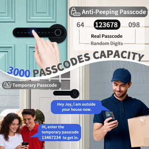 Key Entrance Ball <strong>Knob</strong> Smart Lock Zinc Alloy Fingerprint Biometric <strong>Digital</strong> Keyless Bedroom <strong>Door</strong> Safety Handle Lever Home <strong>Door</strong> - Product Image 4