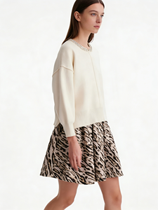 Minifalda Casual Elegante con Estampado de Tigre para Mujer, Talla Grande, Cintura Natural, Corte en A, para Primavera, Oficina, Cita Nocturna - Product Image 4