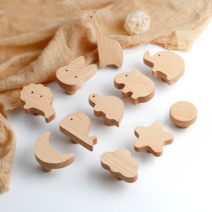 Wood Handle <strong>Knob</strong> Cartoon Animal Shape Cupboard Wardrobe Cabinet Drawer <strong>Door</strong> Solid Wooden Handles <strong>Knobs</strong> for Kids Furniture - Product Image 1
