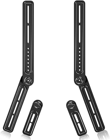 Universal Sound Bar TV Mount Bracket for Mounting Above or Under TV, Fits Most 23 to 65 Inch TVs, up to 22 Lbs