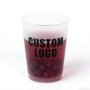 Personalized Frosted PP <b>Plastic</b> Custom <b>Cups</b> with UV Printing 90mm Diameter for Wedding 12oz Juice Drinking Party Supplies - Product Image 3