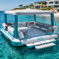Grande plateforme flottante gonflable avec surface EVA et pont pneumatique Drop Stitch pour yacht, bateau, lac, océan, utilisation de loisirs