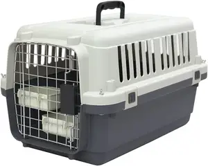 Cuccia da viaggio aerea di grandi dimensioni in plastica portatile approvata dalla compagnia aerea di consegna veloce su ruote gabbia per trasportino per cani e gatti in vendita