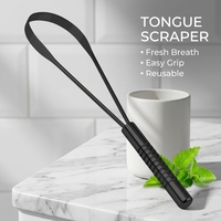 Grattoir à langue en acier inoxydable, réutilisable, pour l'hygiène buccale, éliminateur de mauvaise haleine