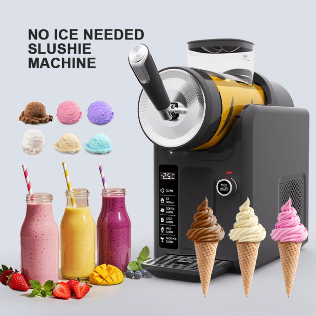 Homemade Electric Ice Cream Maker, Ingredient Chute, No Ice Needed, Creamy Ice Cream, Gelato, Frozen Yogurt, or Sorbet, 1.8L