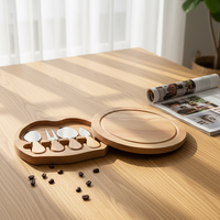 Planche à découper en bois écologique chinoise pas chère avec tiroir coulissant et plateau à fromage rond, compatible lave-vaisselle, avec ensemble de couteaux