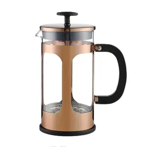 New arrival Type FPP-5 Stainless steel glass travel 1000ml coffee french press
